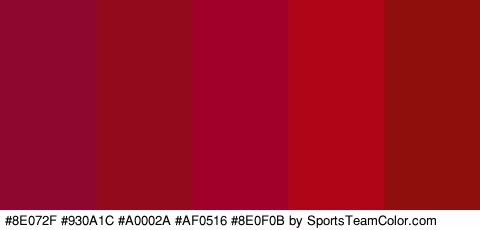 #8E072F #930A1C #A0002A #AF0516 #8E0F0B Colors