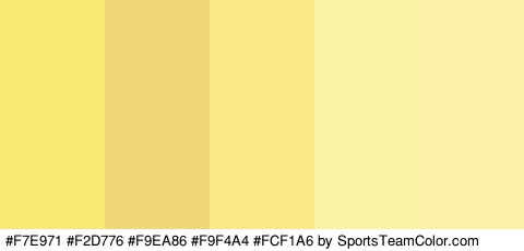 #F7E971 #F2D776 #F9EA86 #F9F4A4 #FCF1A6 Colors