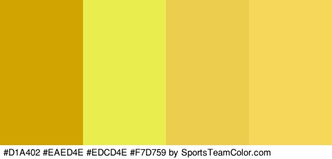 #D1A402 #EAED4E #EDCD4E #F7D759 Colors