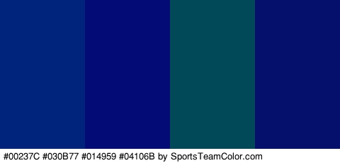 #00237C #030B77 #014959 #04106B Colors