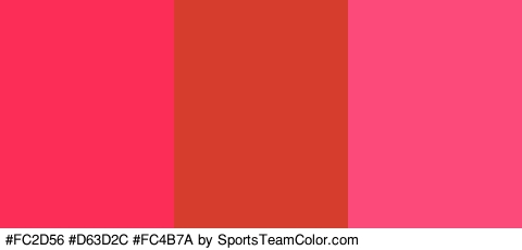 #FC2D56 #D63D2C #FC4B7A Colors