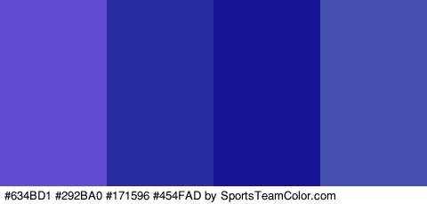 #634BD1 #292BA0 #171596 #454FAD Colors