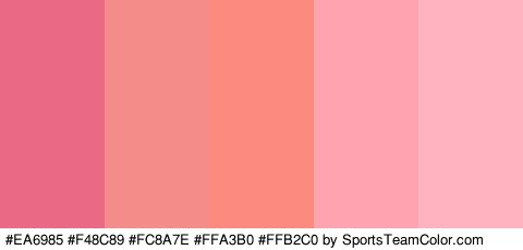 #EA6985 #F48C89 #FC8A7E #FFA3B0 #FFB2C0 Colors