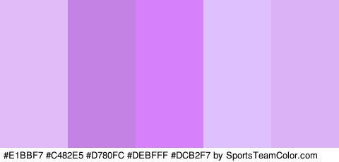 #E1BBF7 #C482E5 #D780FC #DEBFFF #DCB2F7 Colors