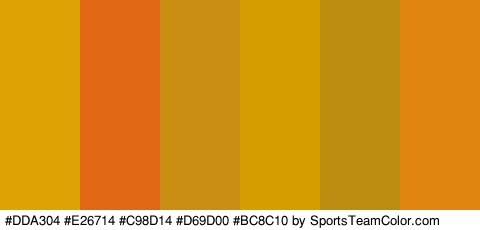 #DDA304 #E26714 #C98D14 #D69D00 #BC8C10 #E0850F Colors