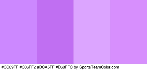 #CC89FF #C06FF2 #DCA5FF #D68FFC Colors