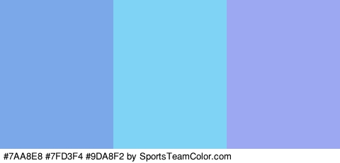 #7AA8E8 #7FD3F4 #9DA8F2 Colors