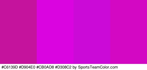 #C6139D #D904E0 #CB0AD8 #D308C2 Colors