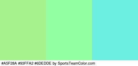 #A5F28A #93FFA2 #6DEDDE Colors