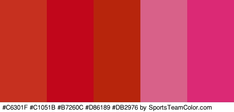 #C6301F #C1051B #B7260C #D86189 #DB2976 Colors