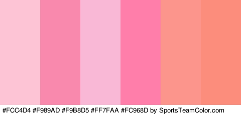 #FCC4D4 #F989AD #F9B8D5 #FF7FAA #FC968D #FC8C7B Colors