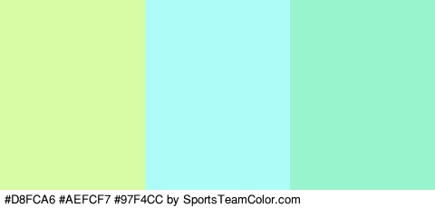 #D8FCA6 #AEFCF7 #97F4CC Colors