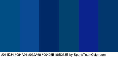 #014D84 #084A91 #032A68 #00426B #0B238E #03366D Colors