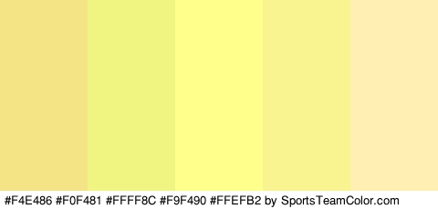 #F4E486 #F0F481 #FFFF8C #F9F490 #FFEFB2 Colors