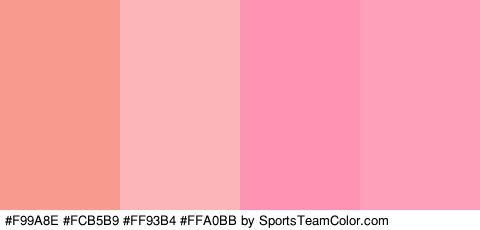 #F99A8E #FCB5B9 #FF93B4 #FFA0BB Colors