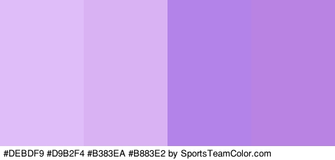 #DEBDF9 #D9B2F4 #B383EA #B883E2 Colors