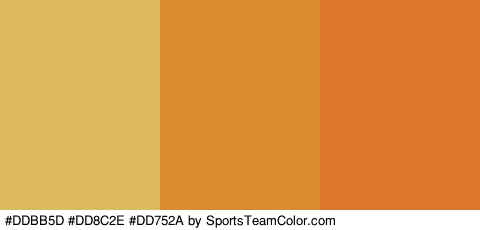 #DDBB5D #DD8C2E #DD752A Colors