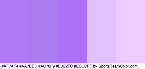 #AF7AF4 #AA7BED #AC70F9 #E0C2FC #ECCCFF Colors