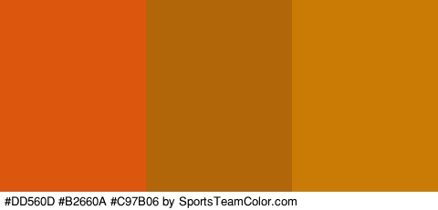 #DD560D #B2660A #C97B06 Colors