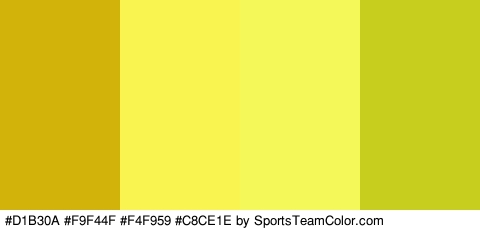 #D1B30A #F9F44F #F4F959 #C8CE1E Colors