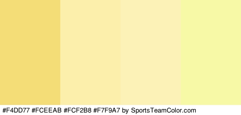 #F4DD77 #FCEEAB #FCF2B8 #F7F9A7 Colors