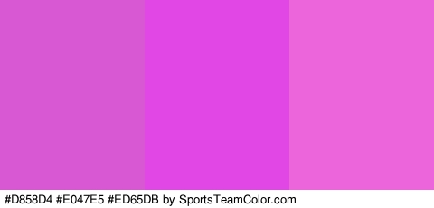 #D858D4 #E047E5 #ED65DB Colors