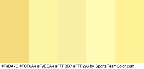 #F4DA7C #FCF6A4 #F9EEA4 #FFFBB7 #FFF296 Colors