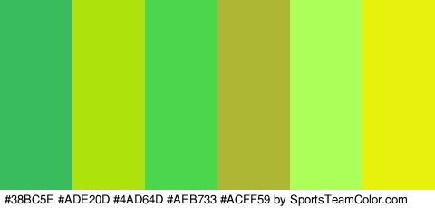 #38BC5E #ADE20D #4AD64D #AEB733 #ACFF59 #E6F20C Colors