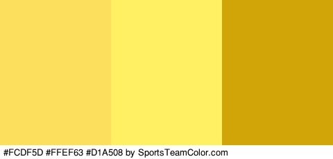 #FCDF5D #FFEF63 #D1A508 Colors