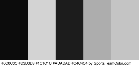 #0C0C0C #D3D3D3 #1C1C1C #ADADAD #C4C4C4 Colors