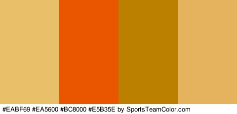 #EABF69 #EA5600 #BC8000 #E5B35E Colors