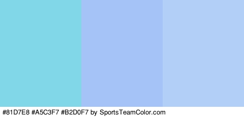 #81D7E8 #A5C3F7 #B2D0F7 Colors