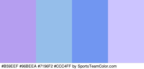 #B59EEF #96BEEA #7196F2 #CCC4FF Colors