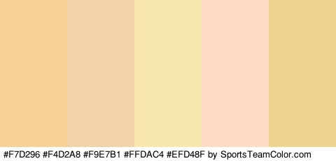 #F7D296 #F4D2A8 #F9E7B1 #FFDAC4 #EFD48F Colors