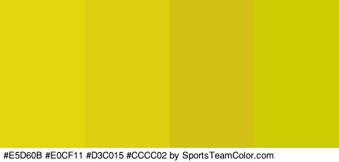 #E5D60B #E0CF11 #D3C015 #CCCC02 Colors