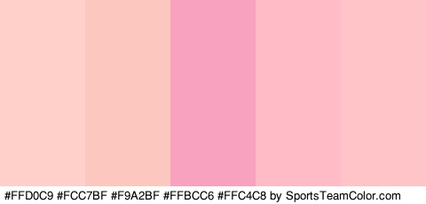 #FFD0C9 #FCC7BF #F9A2BF #FFBCC6 #FFC4C8 Colors