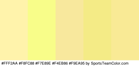 #FFF2AA #F8FC88 #F7E89E #F4EB86 #F9EA95 Colors