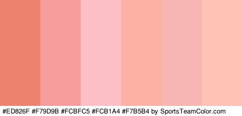 #ED826F #F79D9B #FCBFC5 #FCB1A4 #F7B5B4 #FFC2B5 Colors