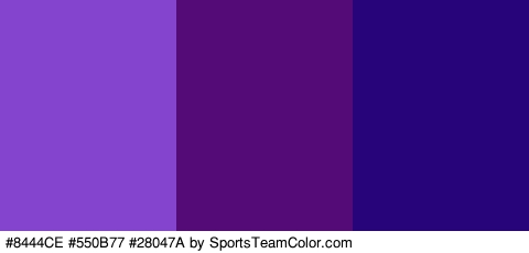 #8444CE #550B77 #28047A Colors