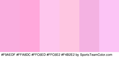 #F9AEDF #FFA8DC #FFC6ED #FFC6E2 #F4B2E2 #FCC4F4 Colors