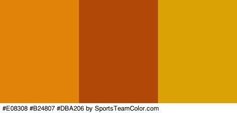 #E08308 #B24807 #DBA206 Colors