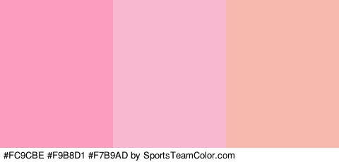 #FC9CBE #F9B8D1 #F7B9AD Colors