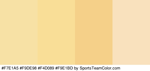 #F7E1A5 #F9DE98 #F4D089 #F9E1BD Colors