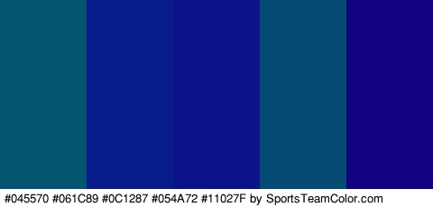 #045570 #061C89 #0C1287 #054A72 #11027F Colors