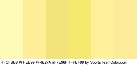 #FCFBB8 #FFEE99 #F4E27A #F7E96F #FFEF99 #FCEC99 Colors