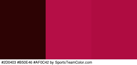 #2D0403 #B50E46 #AF0C42 Colors