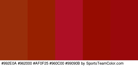 #992E0A #962000 #AF0F25 #960C00 #99090B Colors