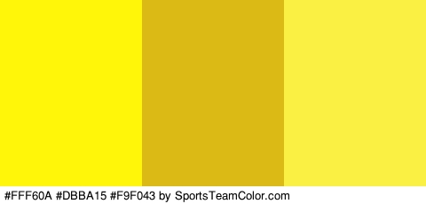 #FFF60A #DBBA15 #F9F043 Colors