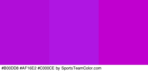 #B00DD8 #AF16E2 #C000CE Colors