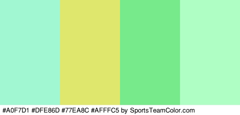 #A0F7D1 #DFE86D #77EA8C #AFFFC5 Colors